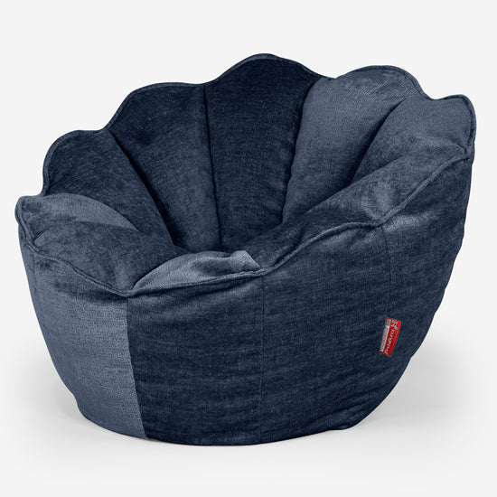 Natalia Sacco Sitzsack Stuhl - Chenille Marineblau 02
