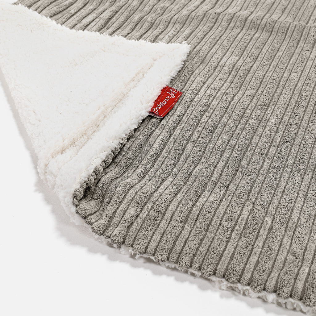 Sherpa-Decke - Cord Nerzfarben 02