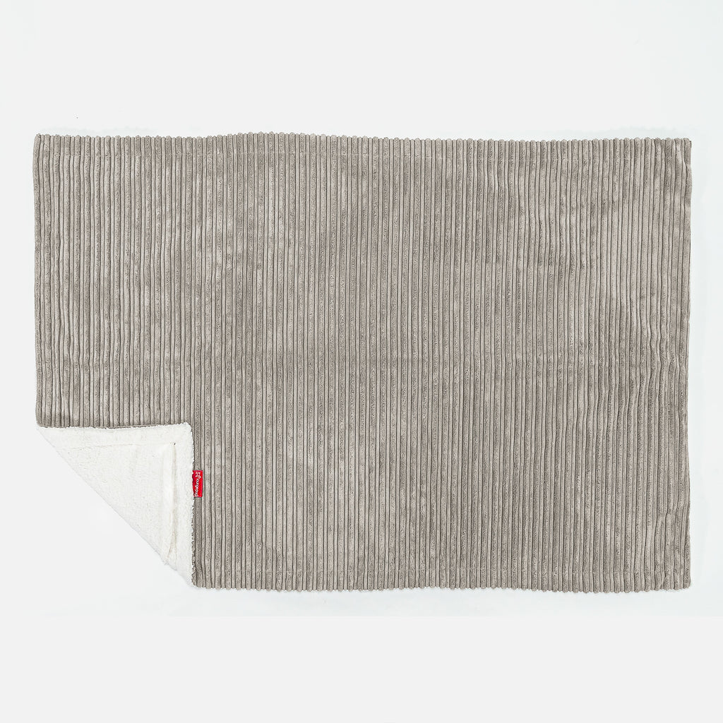 Sherpa-Decke - Cord Nerzfarben 03