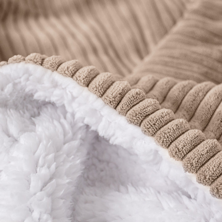 Sherpa-Decke - Cord Sand 04