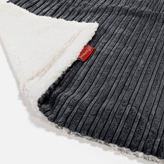 Sherpa-Decke - Cord Schwarz 02