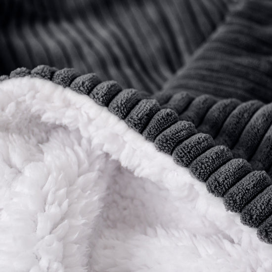 Sherpa-Decke - Cord Schwarz 04