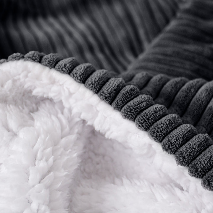 Sherpa-Decke - Cord Schwarz 04