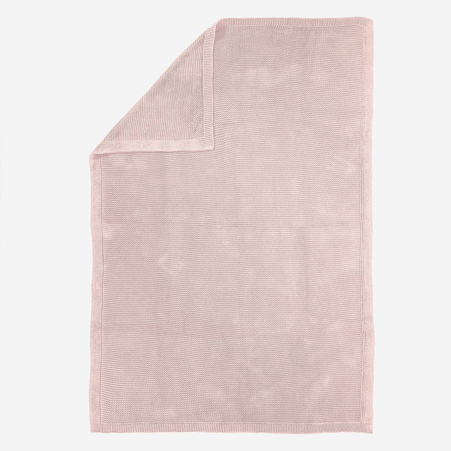 Kuscheldecke / Tagesdecke - 100% Baumwoll Ellos Baby Pink 03