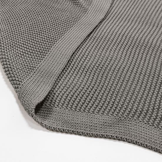 Kuscheldecke / Tagesdecke - 100% Baumwoll Ellos Grau 02