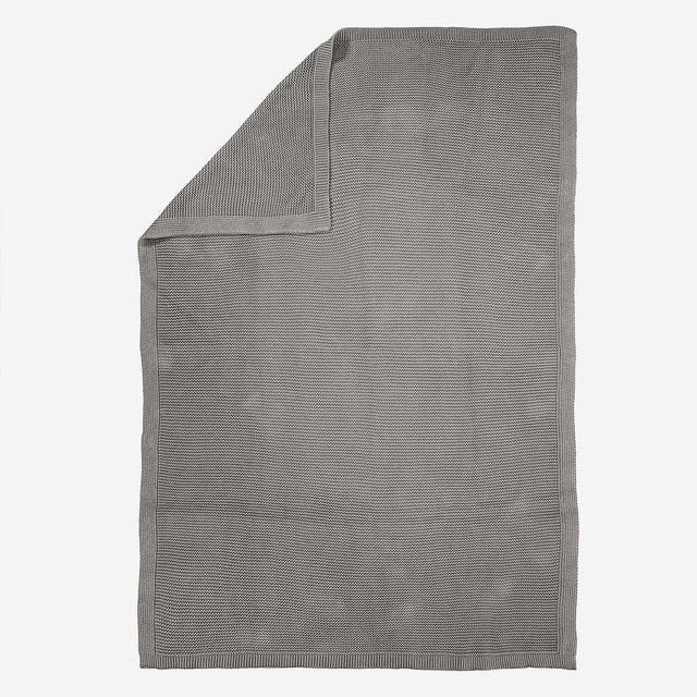 Kuscheldecke / Tagesdecke - 100% Baumwoll Ellos Grau 03