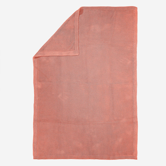 Kuscheldecke / Tagesdecke - 100% Baumwoll Ellos Koralle 03