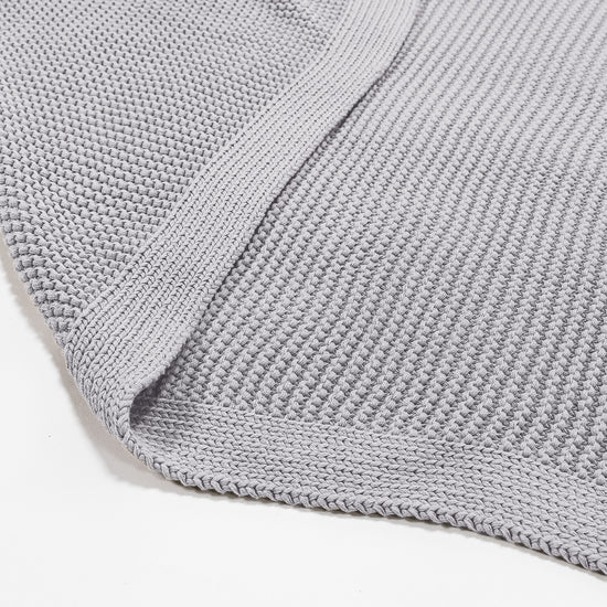 Kuscheldecke / Tagesdecke - 100% Baumwoll Ellos Hellgrau 02