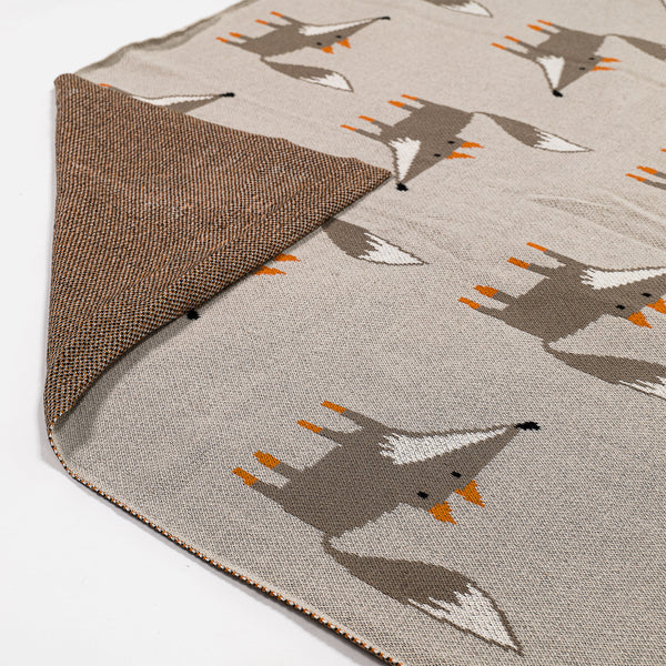 Kuscheldecke / Tagesdecke - 100% Baumwoll Fuchs 03