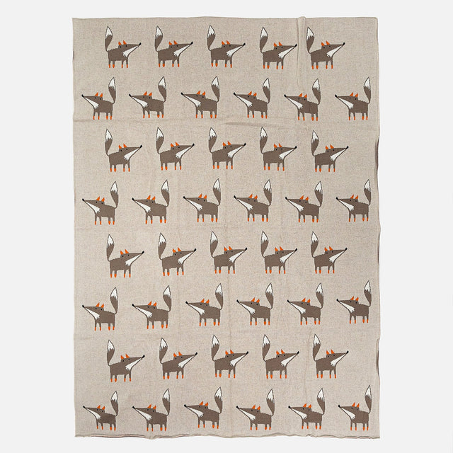 Kuscheldecke / Tagesdecke - 100% Baumwoll Fuchs 03