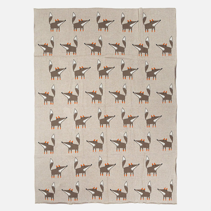 Kuscheldecke / Tagesdecke - 100% Baumwoll Fuchs 03