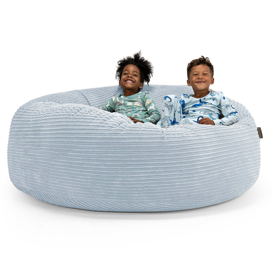 Riesen Familiengröße Kinder Sitzsack 3-14 Jahre - Cord Baby Blau 01