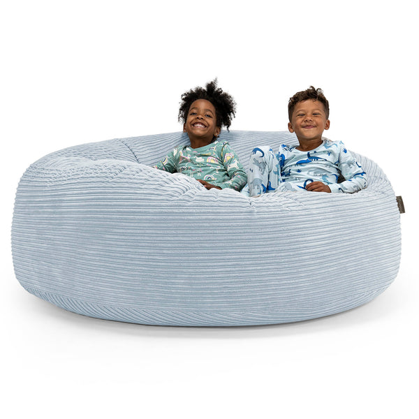 Riesen Familiengröße Kinder Sitzsack 3-14 Jahre - Cord Baby Blau 01