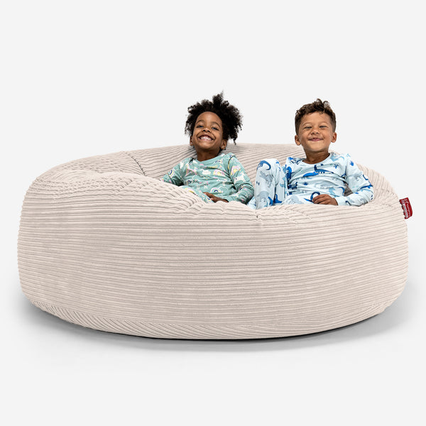 Riesen Familiengröße Kinder Sitzsack 2-14 Jahre - Cord Creme 01