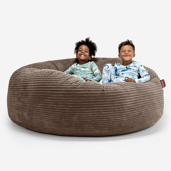 Riesen Familiengröße Kinder Sitzsack 2-14 Jahre - Cord Mocca 01