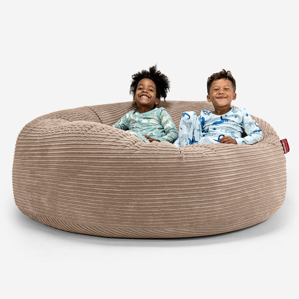Riesen Familiengröße Kinder Sitzsack 2-14 Jahre - Cord Sand 01