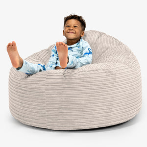 Riesen Kuschel Sitzsack für Kinder 3-8 Jahre - Cord Elfenbein