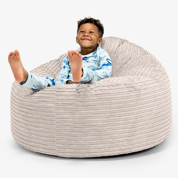 Riesen Kuschel Sitzsack für Kinder 3-8 Jahre - Cord Creme 01
