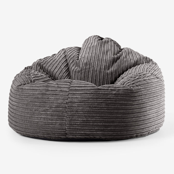 Riesen Kuschel Sitzsack für Kinder 3-8 Jahre - Cord Schiefergrau 02