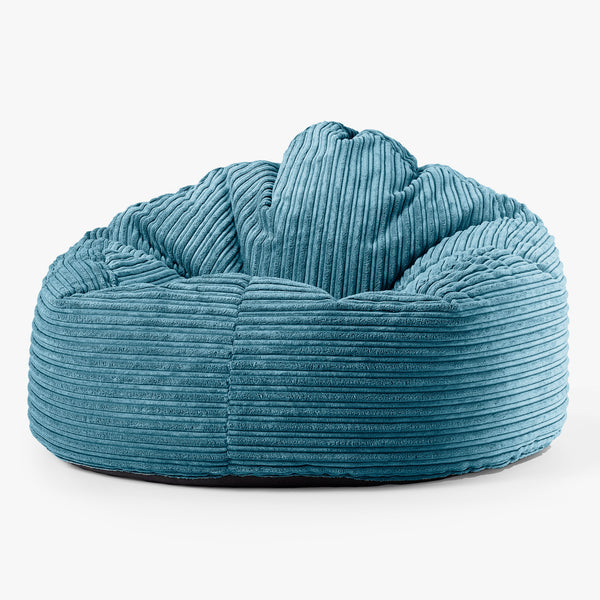 Riesen Kuschel Sitzsack für Kinder 3-8 Jahre - Cord Türkis 01