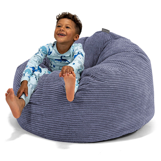 Riesen Kuschel Sitzsack für Kinder 3-8 Jahre - Pom-Pom Lila 01