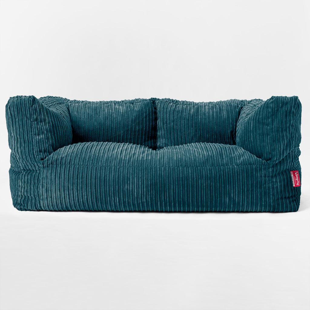 Riesen Albert Kinder Sitzsack Sofa 3-14 Jahre - Cord Blaugrün 03