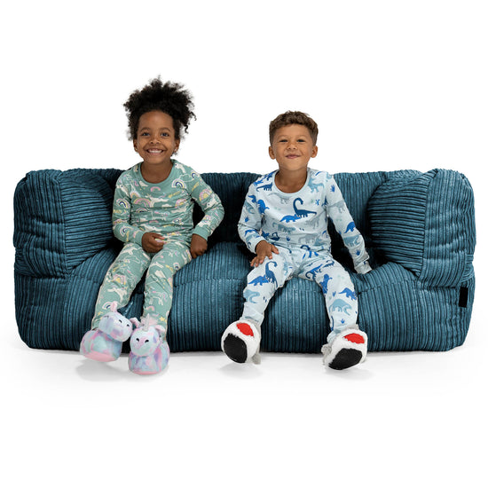 Riesen Albert Kinder Sitzsack Sofa 3-14 Jahre - Cord Marineblau 01