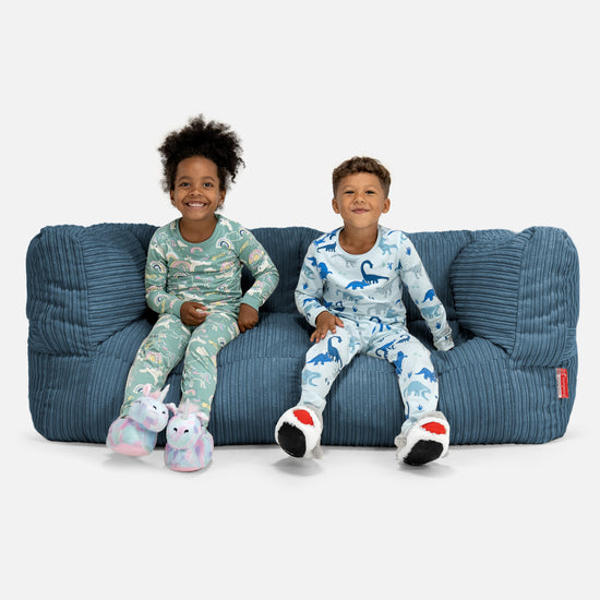 Riesen Albert Kinder Sitzsack Sofa 3-14 Jahre - Cord Marineblau 01