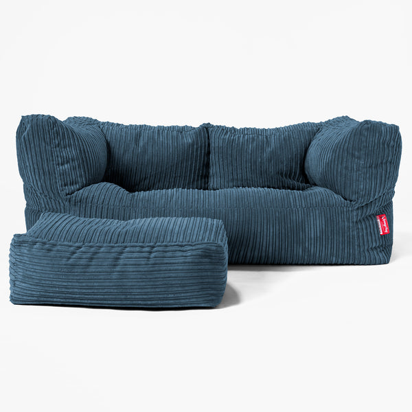 Riesen Albert Kinder Sitzsack Sofa 3-14 Jahre - Cord Marineblau 01