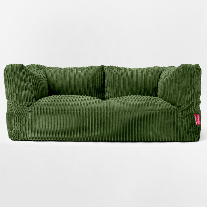 Riesen Albert Kinder Sitzsack Sofa 3-14 Jahre - Cord Nadelwaldgrün 03