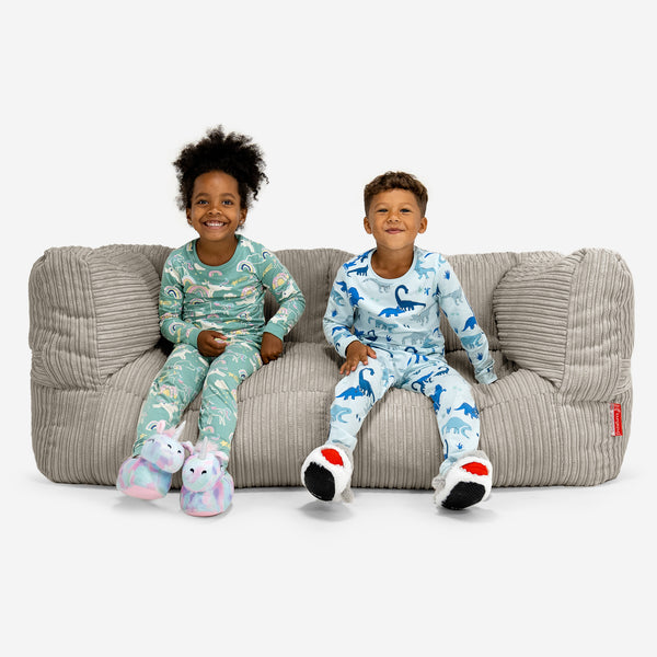 Riesen Albert Kinder Sitzsack Sofa 3-14 Jahre - Cord Nerzfarben 01