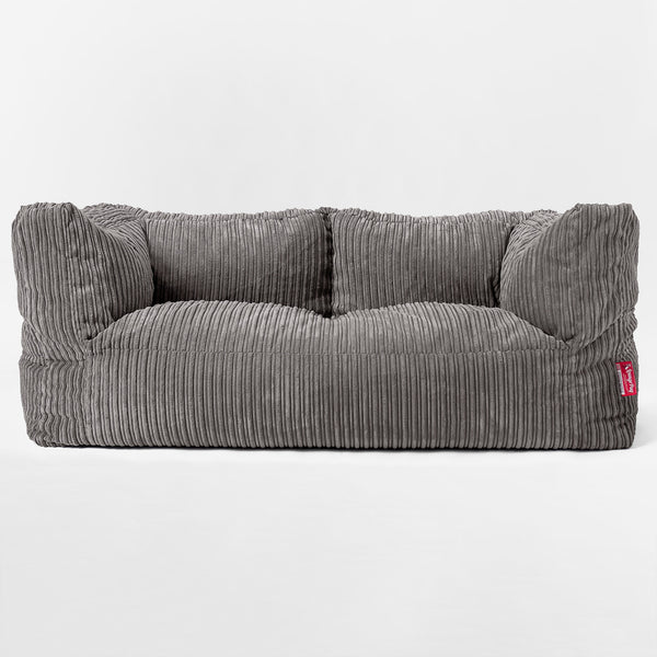 Riesen Albert Kinder Sitzsack Sofa 3-14 Jahre - Cord Schiefergrau 01