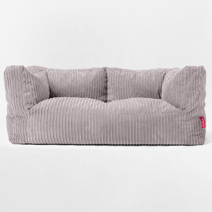 Riesen Albert Kinder Sitzsack Sofa 3-14 Jahre - Cord Silber 03