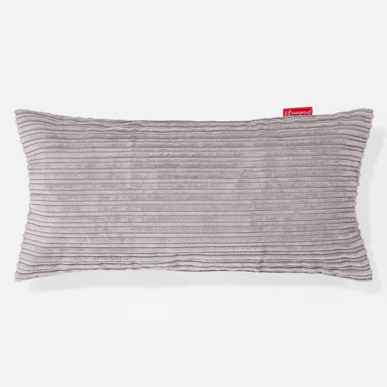 Riesen Kissenbezug 40 x 80cm - Cord Silber 01