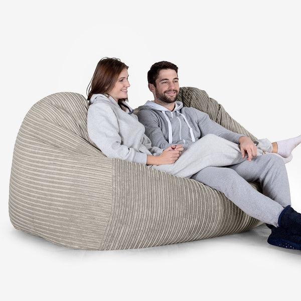 Riesen Sitzsack Couch - Cord Nerzfarben 02