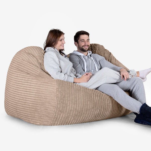 Riesen Sitzsack Couch - Cord Sand 02