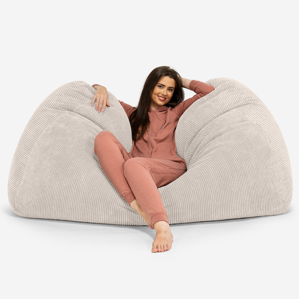 Riesen Sitzsack Couch - Pom-Pom Creme 02
