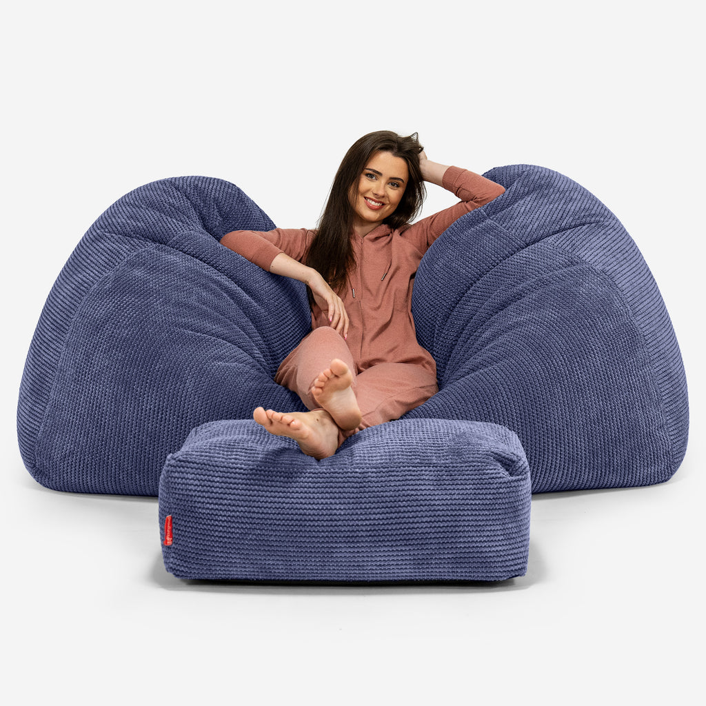 Riesen Sitzsack Couch - Pom-Pom Lila 03