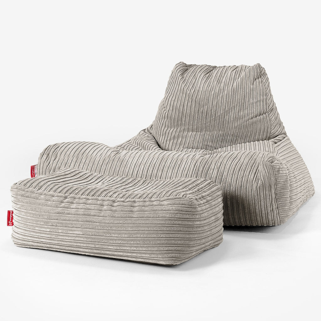 Riesen Sitzsack Lounge Sessel - Cord Nerzfarben 02
