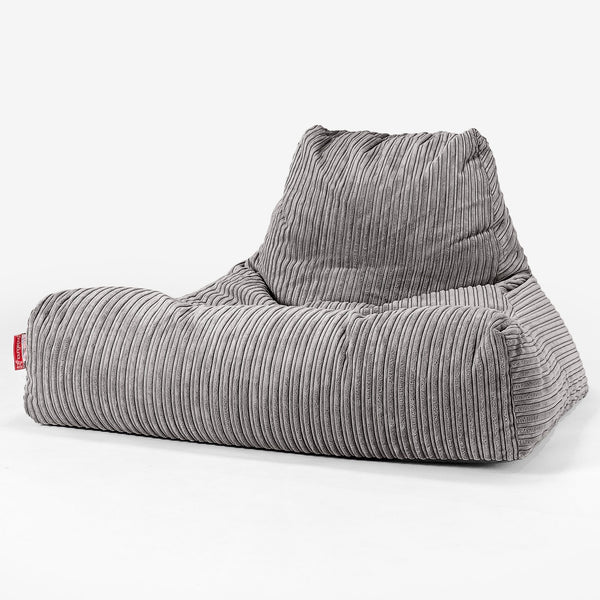 Riesen Sitzsack Lounge Sessel - Cord Schiefergrau 01