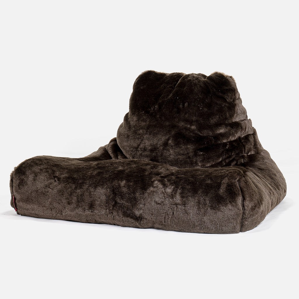 Riesen Sitzsack Lounge Sessel - Kunstfell Braun 01