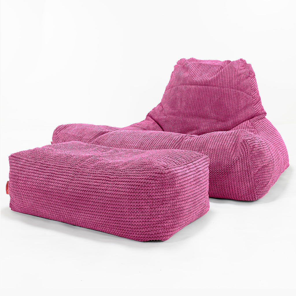 Riesen Sitzsack Lounge Sessel - Pom-Pom Pink 02