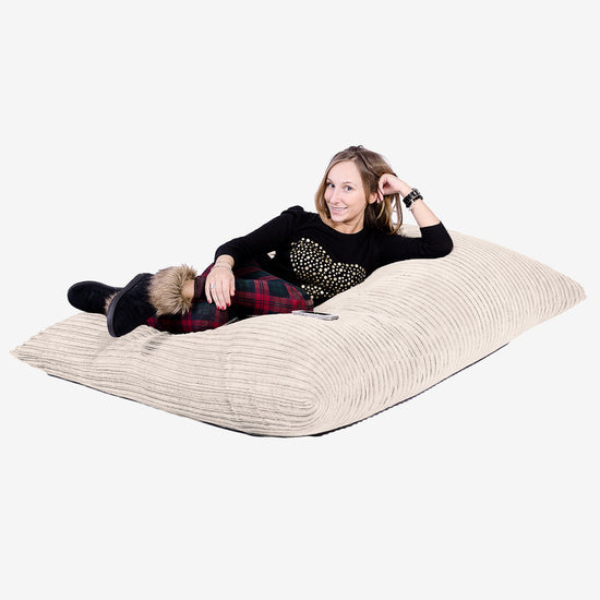 Sitzsack XXL - Cord Creme 03