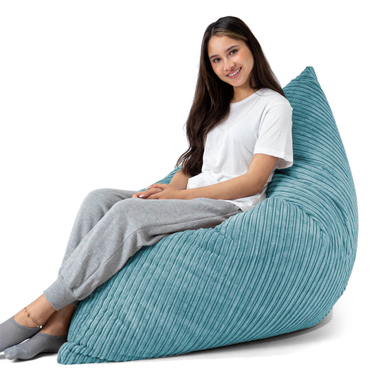Sitzsack XXL - Cord Türkis 03