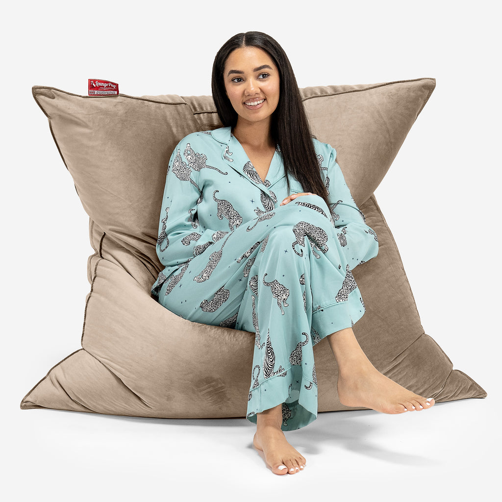 Sitzsack XXL - Samt Nerzfarben 01