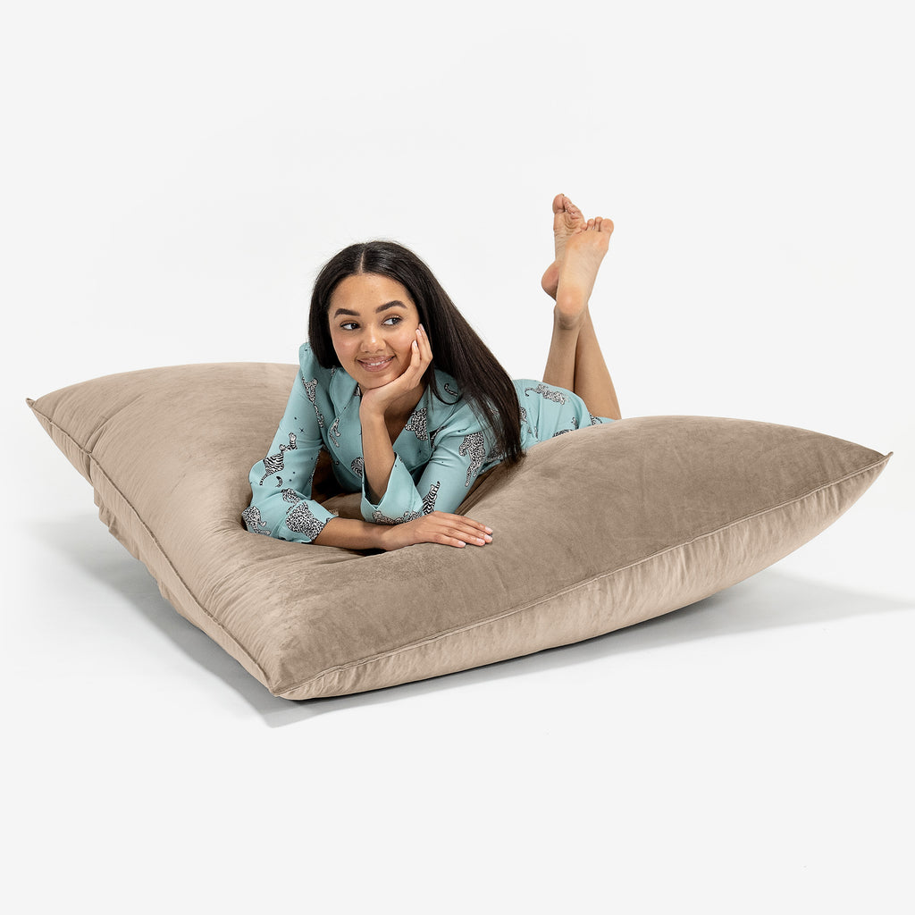 Sitzsack XXL - Samt Nerzfarben 03