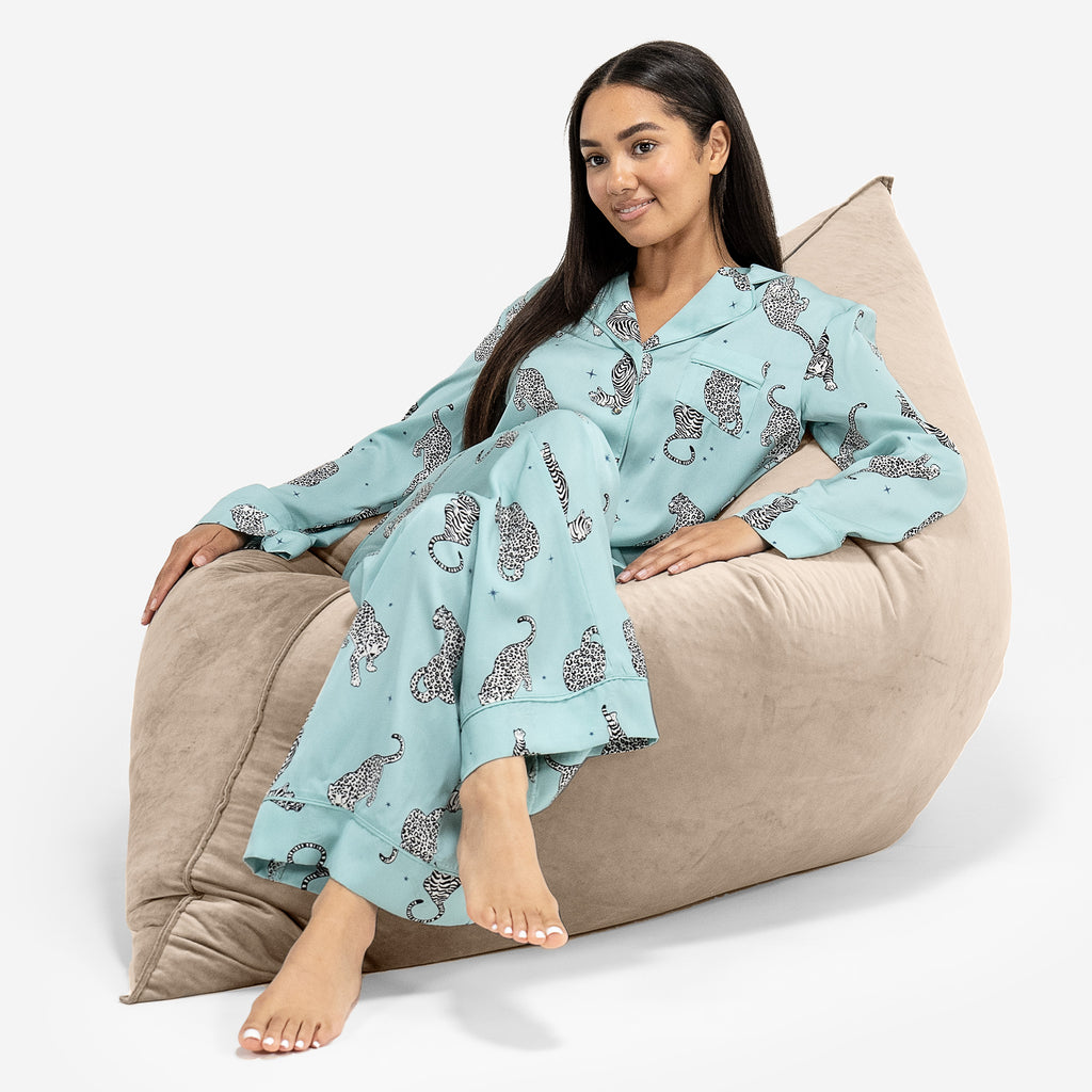 Sitzsack XXL - Samt Nerzfarben 04