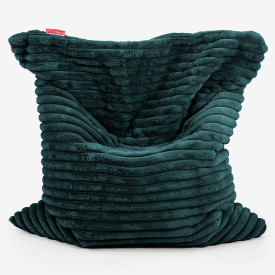 Sitzsack XXL - Ultra Plüsch Cord Blaugrün 01