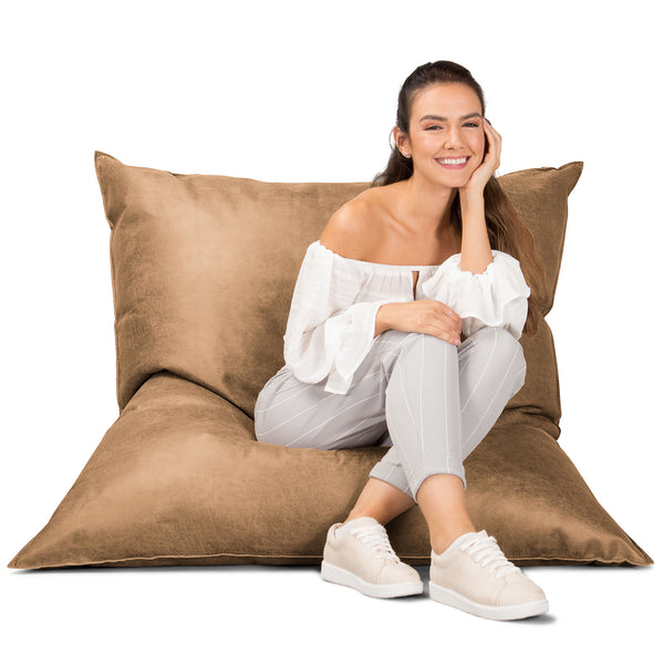 Sitzsack XXL - Vintage Leder Goldbraun 01