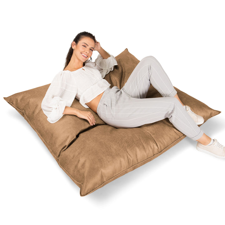 Sitzsack XXL - Vintage Leder Goldbraun 03